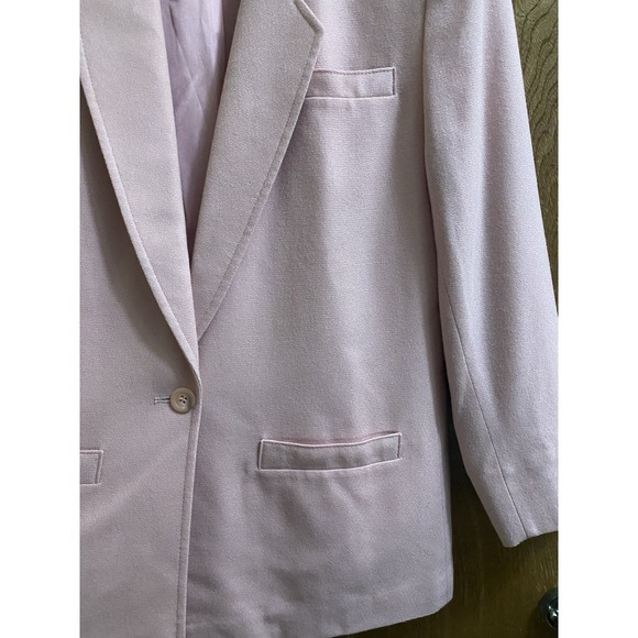 Vintage Pendleton Wool Light Pink Collared Blazer Jacket Women's Size 8 80s 90s - Picture 14 of 16